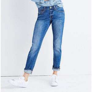 Madewell The Slim Boyjean in Walton Wash Blue High-Waisted Size 26